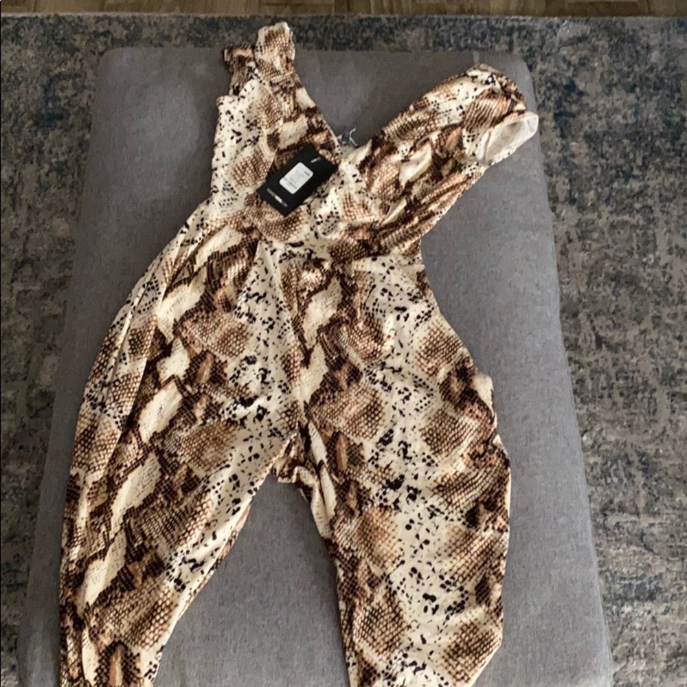 Snake print jumpsuit